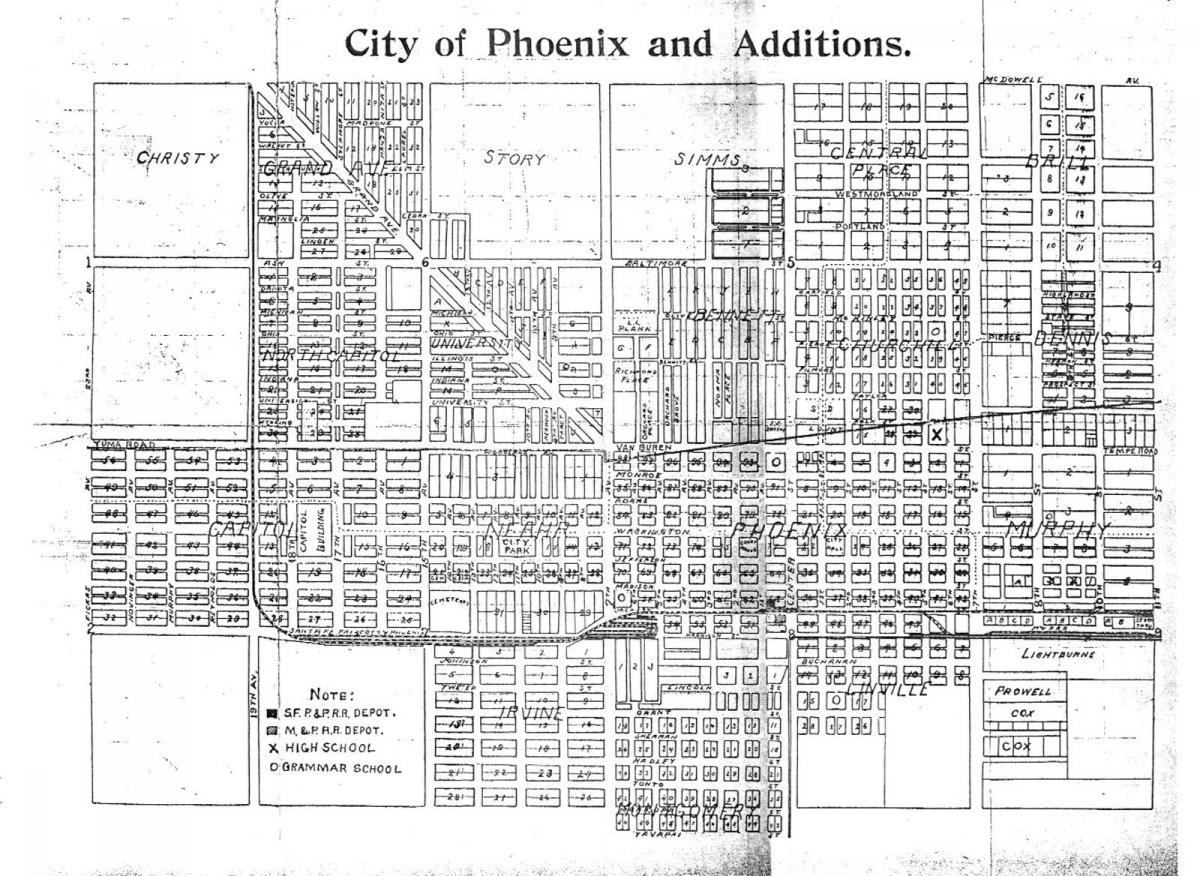 karta över Phoenix-metro