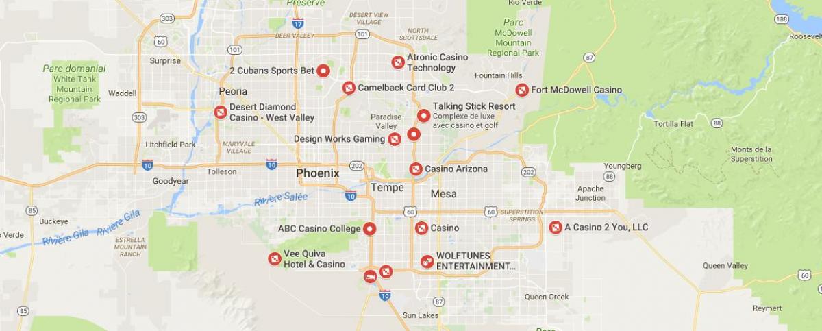 karta över Phoenix casino