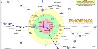 Karta över Phoenix-området