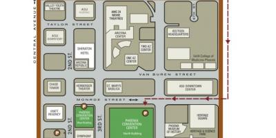 Karta över Phoenix convention center