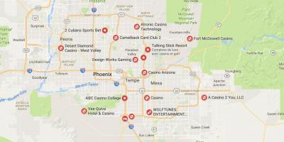 Karta över Phoenix casino