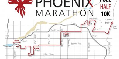 Karta över Phoenix maraton