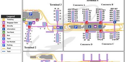 Kartan över Phoenix sky harbor flygplats